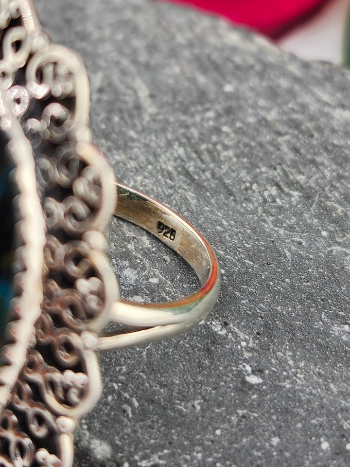 Opalized Wood Ring Size 10