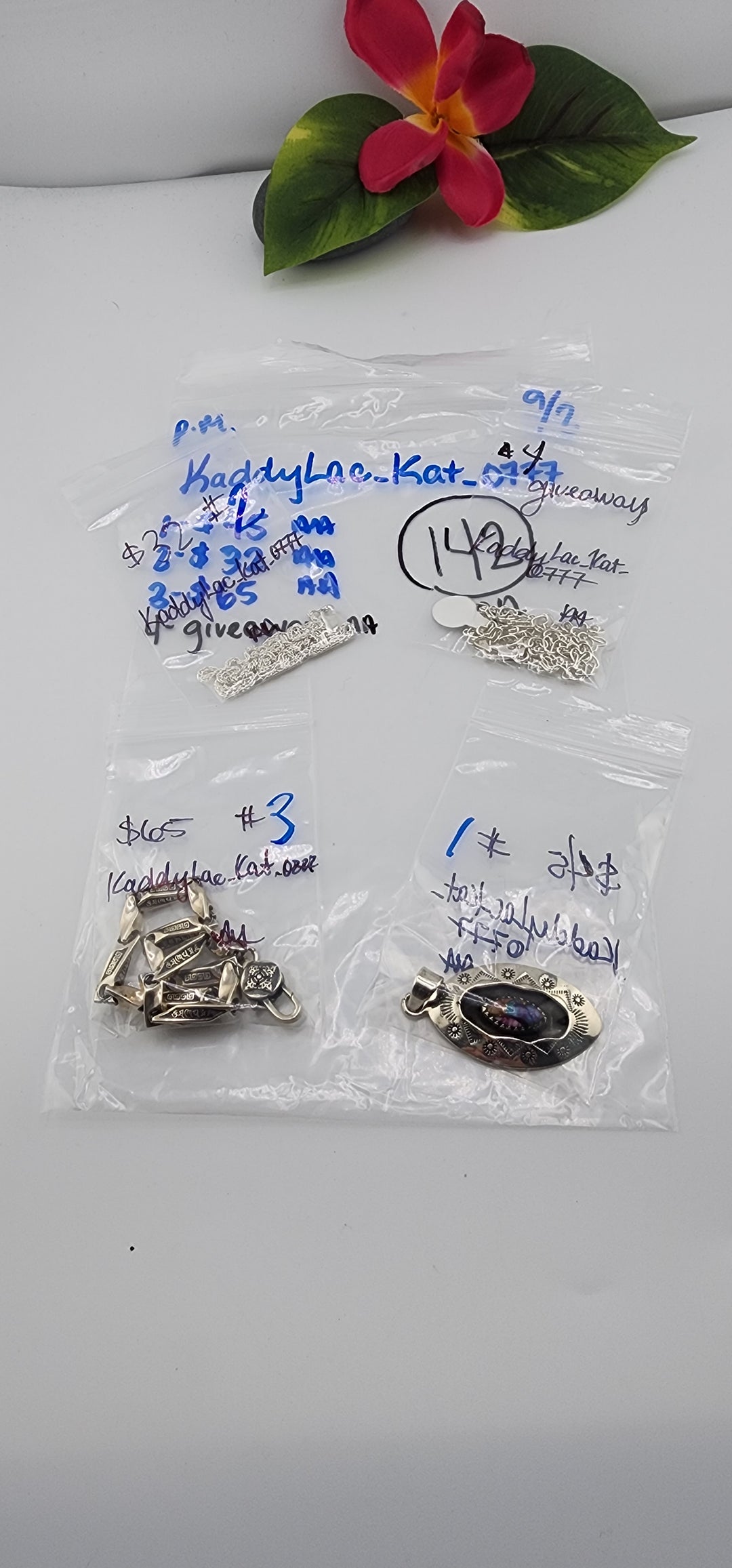 PM SHOW 48HR - RESERVED FOR: kaddyLac_kat_0777 - 9/02/2025 FL tiktok Live Show - 4 Sterling Silver Items