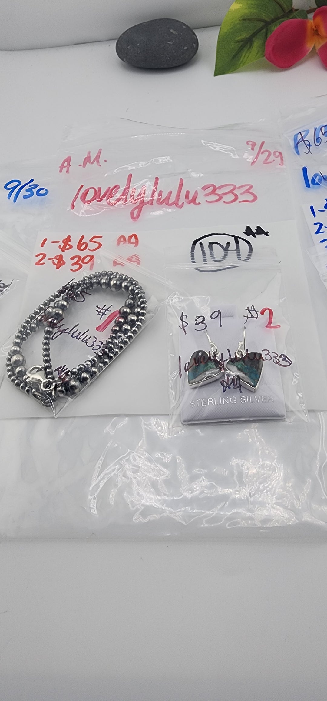 AM SHOW 48HR RESERVED FOR: lovelylulu333 - 9/29/2025 FL tiktok Live Show -  2 Sterling Silver Items