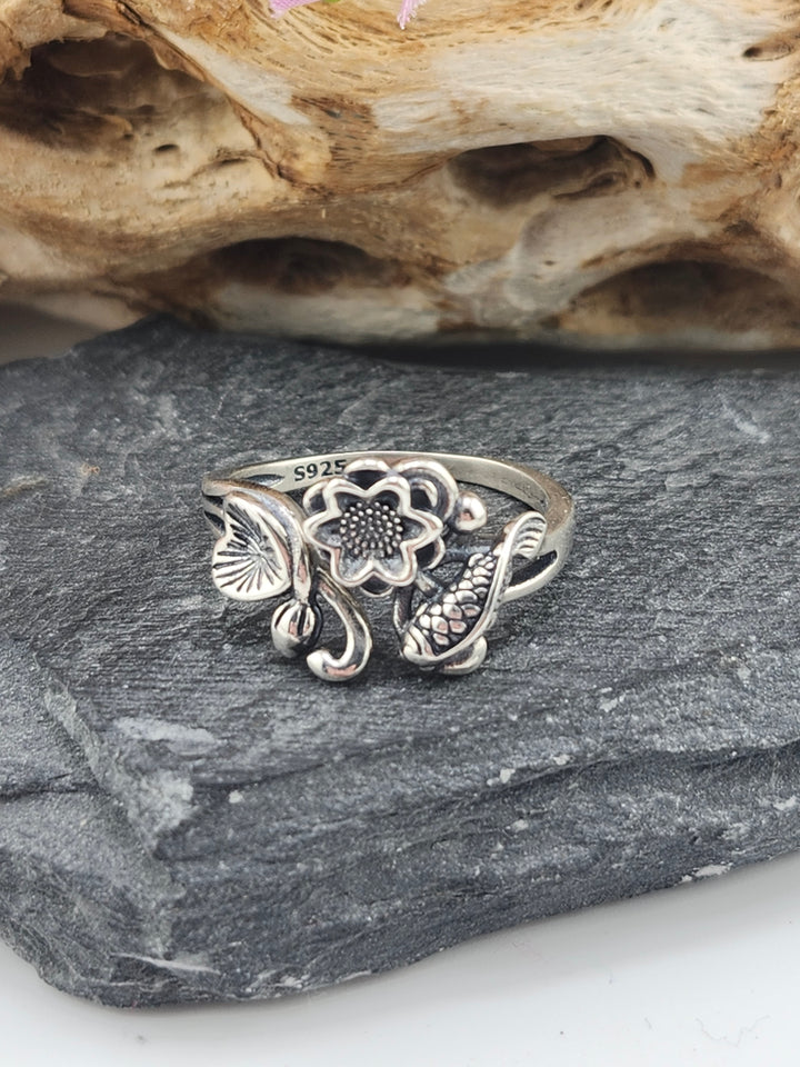 Sterling Coyfish Garden Ring