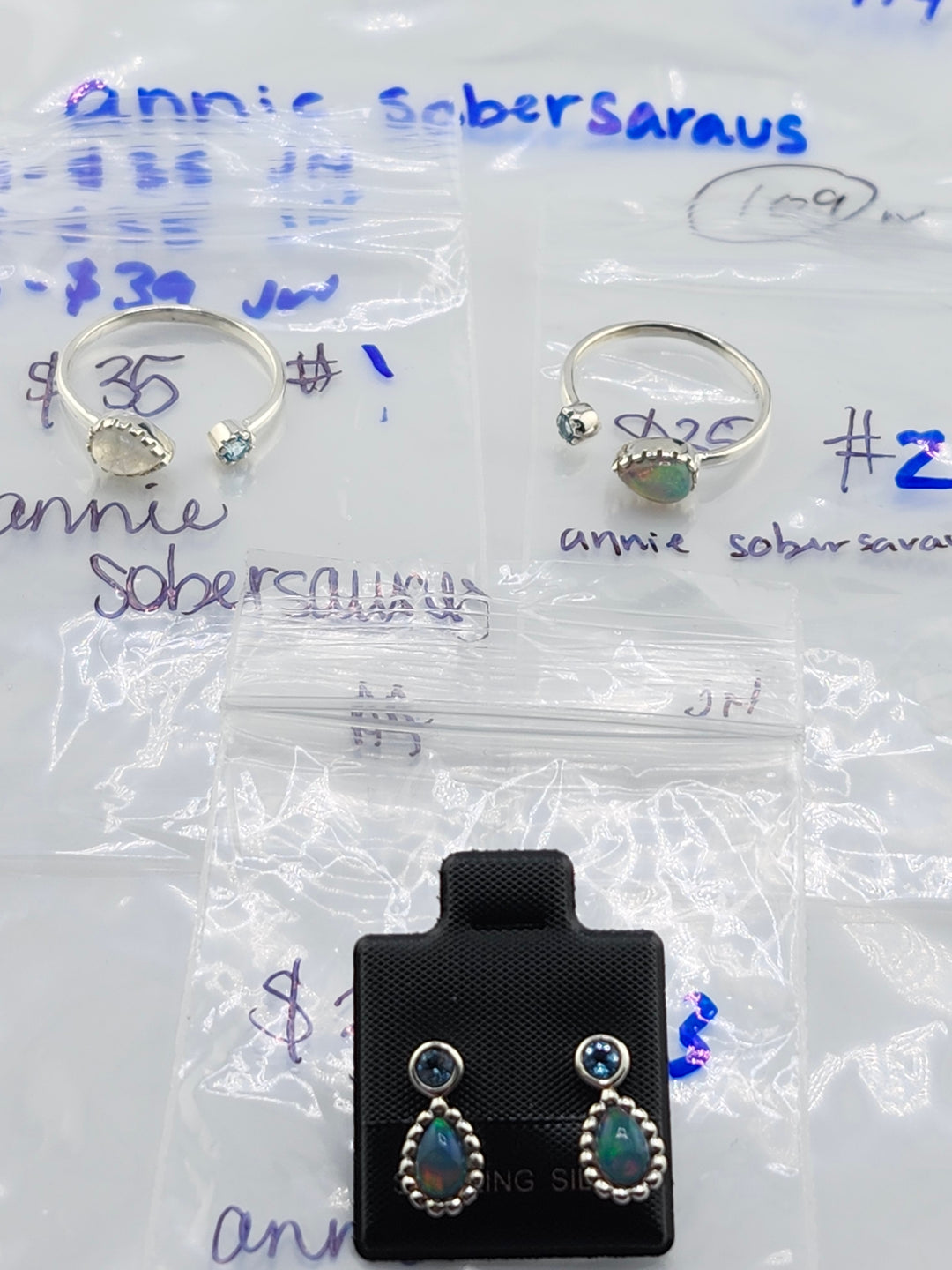 48HR - RESERVED FOR: annie sobersaraus- 6/14/2025 FL tiktok Live Show - 3 Sterling Silver Items