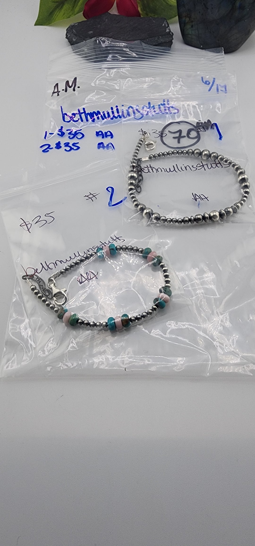 RESERVED FOR: bethmullinsstutts - 6/17/2025 tiktok A.M Live Show - 2 Sterling Silver Items