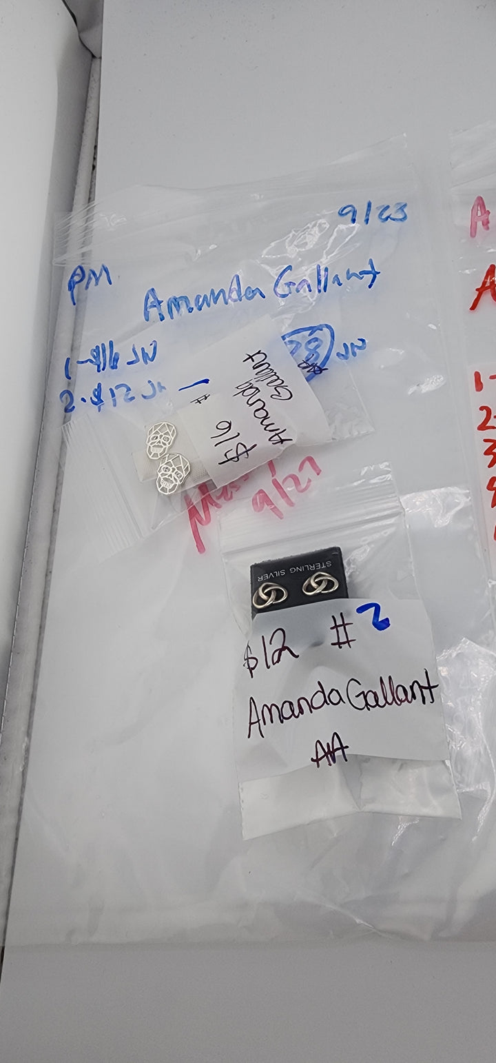 PM SHOW 48HR - RESERVED FOR:  Amanda Gallant- 9/23/2025 FL tiktok Live Show -2 Sterling Silver Items