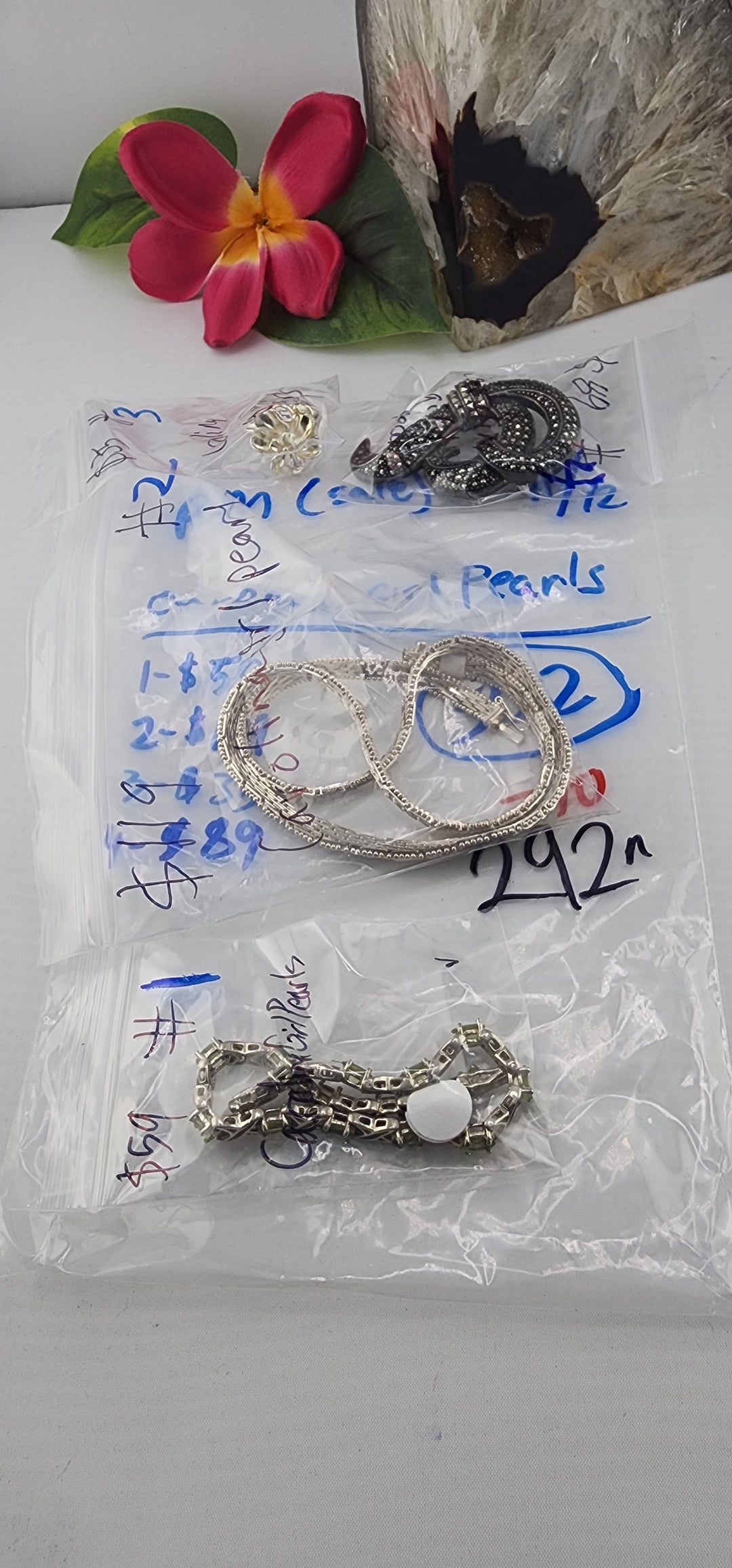 PM SHOW 48HR - RESERVED FOR: carolinagirlpearls - 11/12/2025 tiktok Live Show - 4 Sterling Silver Items