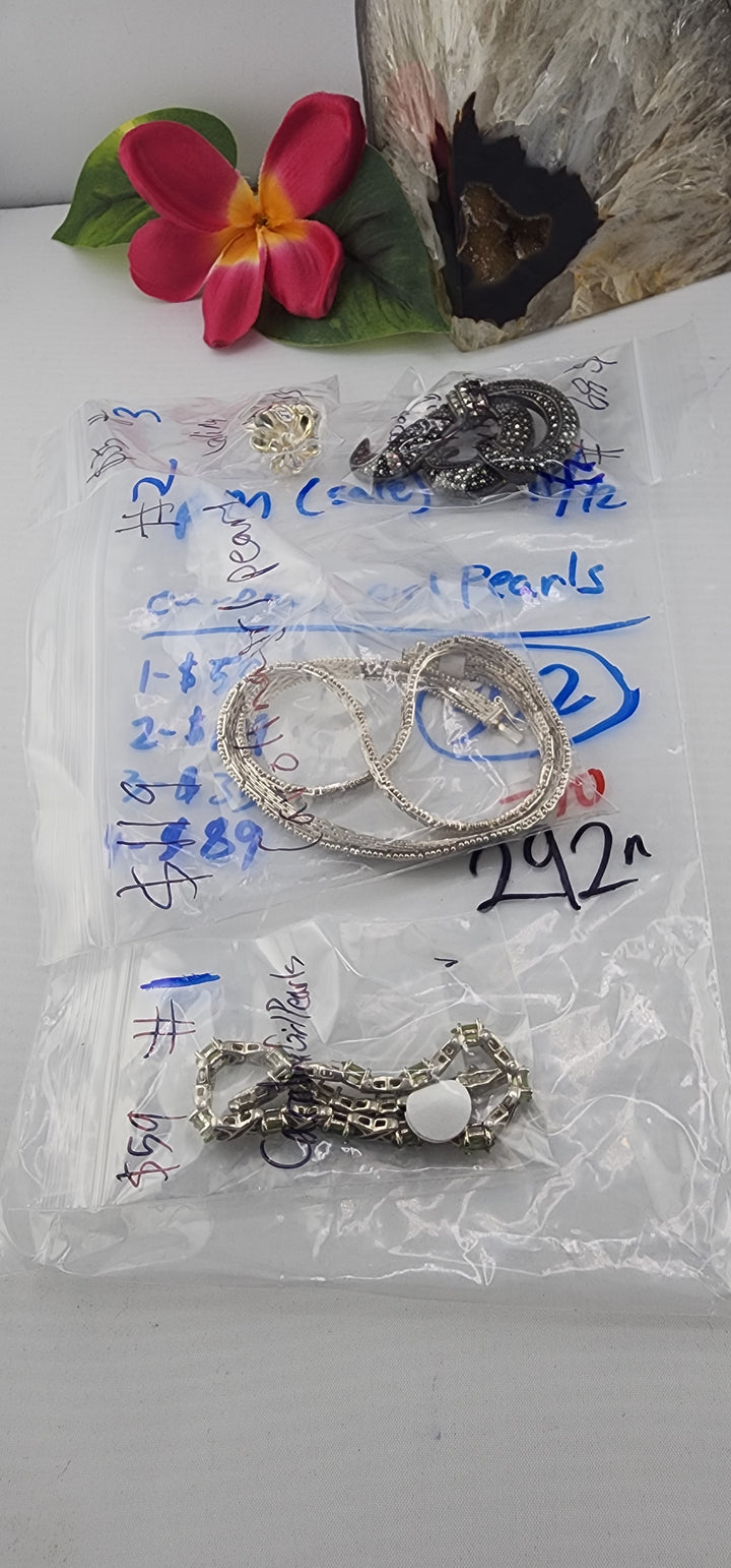 PM SHOW 48HR - RESERVED FOR: carolinagirlpearls - 11/12/2025 tiktok Live Show - 4 Sterling Silver Items