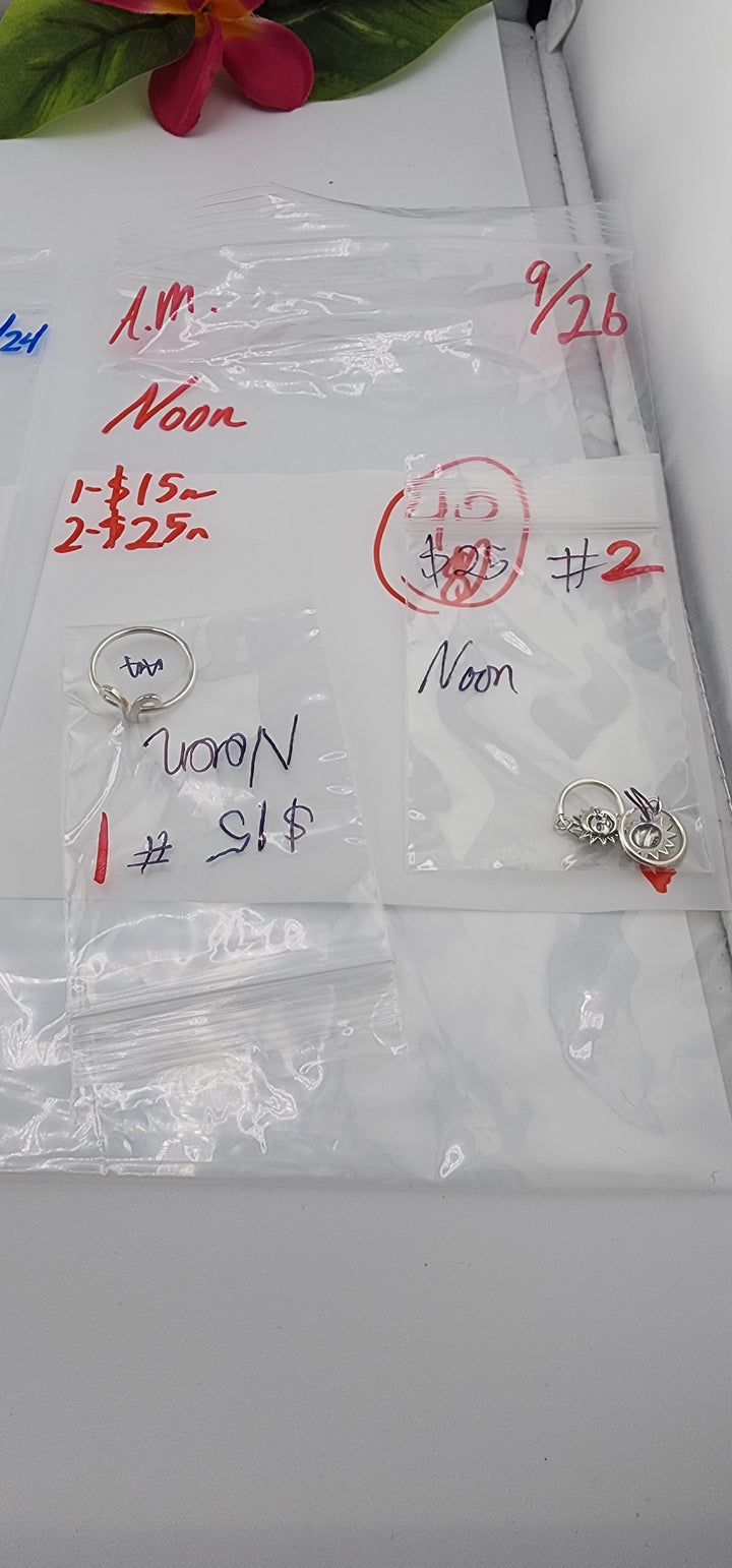 AM SHOW 48HR RESERVED FOR: Noon - 9/26/2025 FL tiktok Live Show - 2 Sterling Silver Items