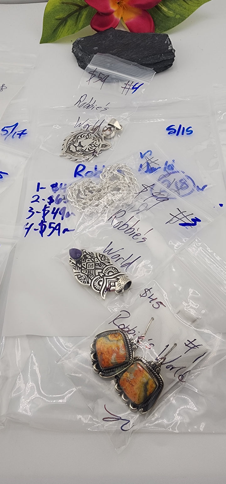 RESERVED FOR: Robbie's World - 5/15/2025 tiktok Live Show -4  Sterling Silver Items