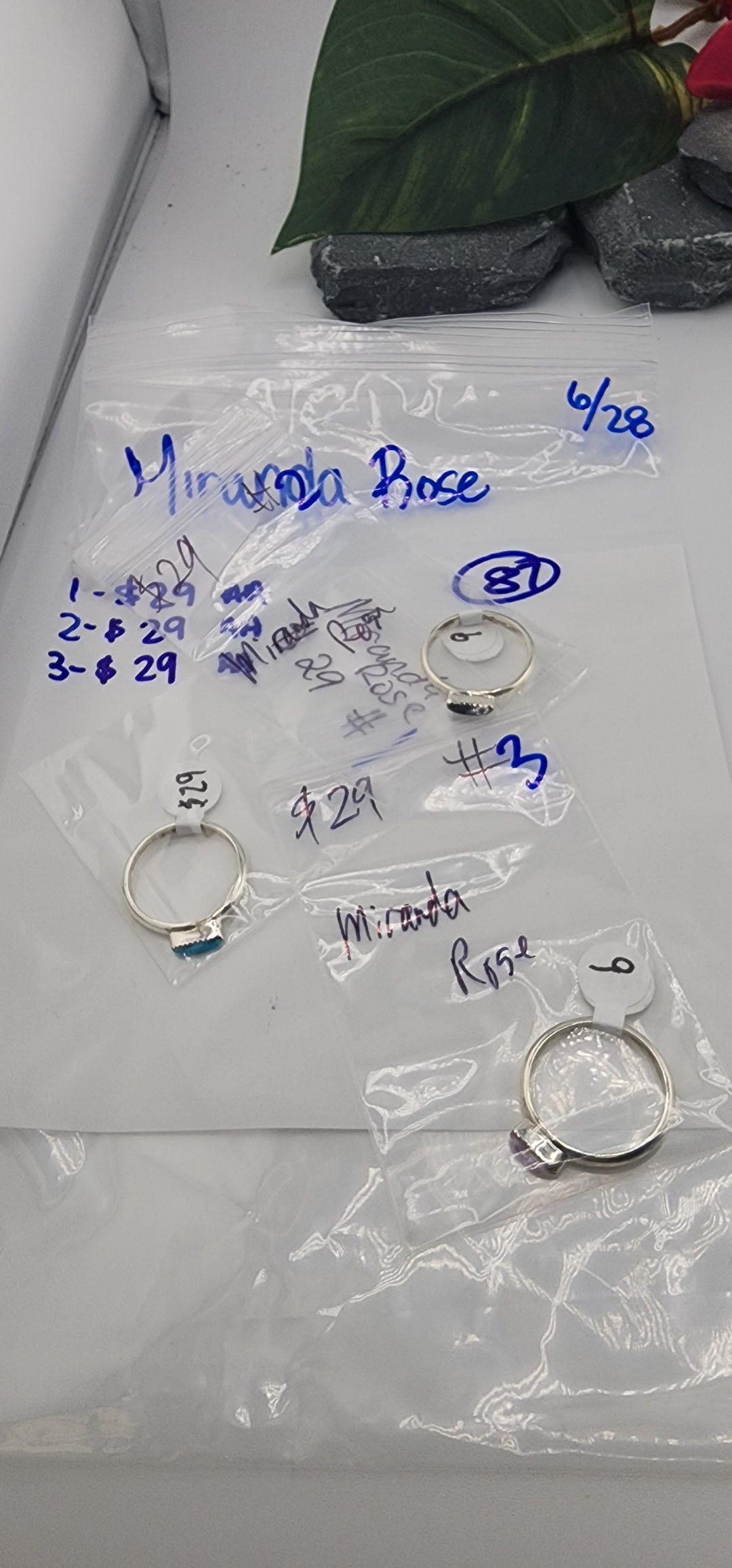 48HR - RESERVED FOR: Miranda Rose - 6/28/2025 FL tiktok Live Show -3  Sterling Silver Items