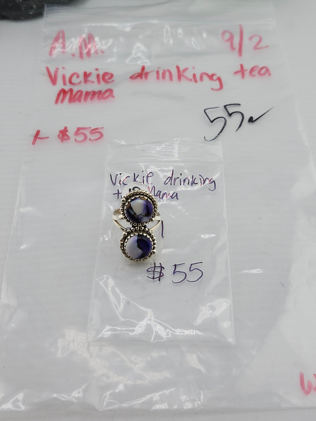AM SHOW 48HR - RESERVED FOR: Vickie drinking tea Mama - 9/2/2025 FL tiktok Live Show -  1 Sterling Silver Items