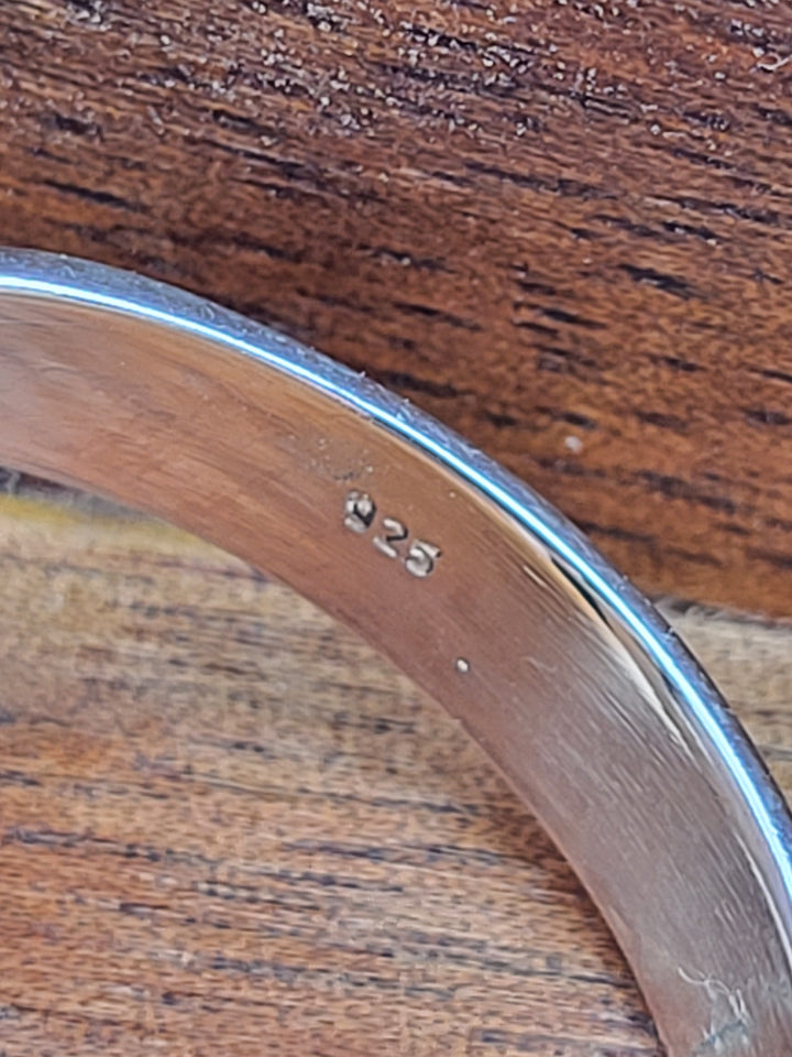 925 Sterling Silver Mexican Matrix Opal in Rhyolite Ring Size 10