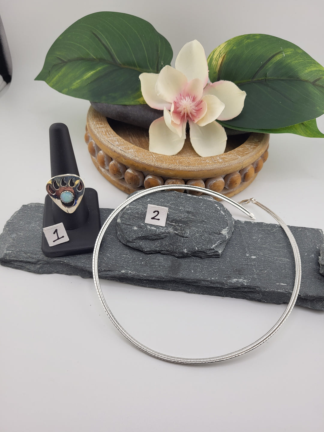 RESERVED FOR:   Flower & Moon Crystals -11/30/2024 - 3 Sterling Silver Items