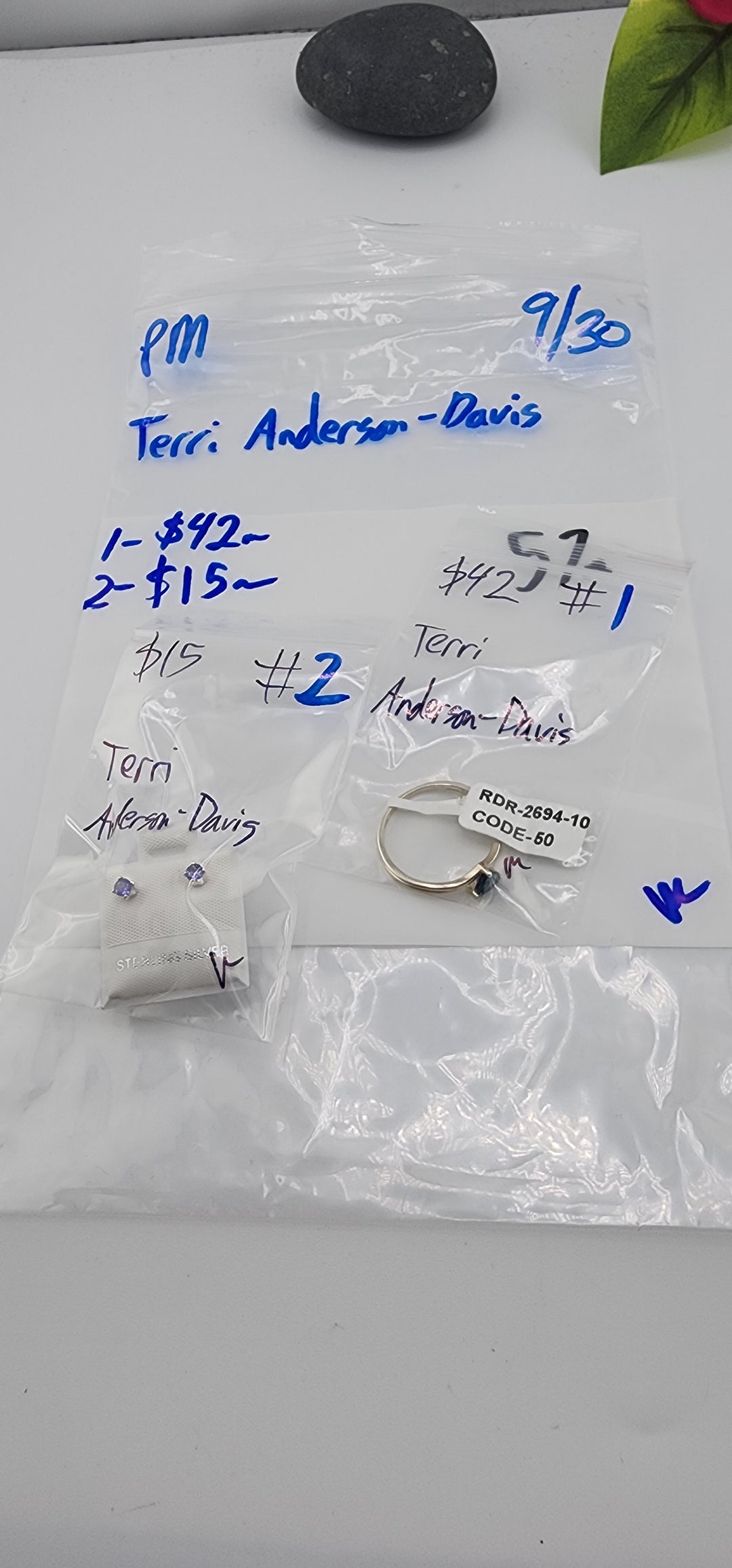 PM SHOW 48HR - RESERVED FOR: Terri Anderson-Davis - 9/30/2025 FL tiktok Live Show - 2 Sterling Silver Items