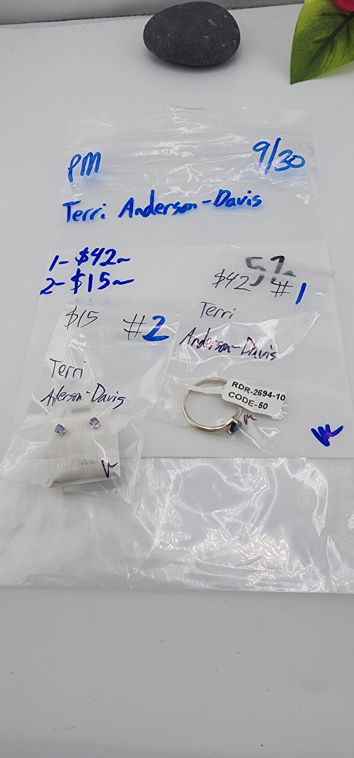 PM SHOW 48HR - RESERVED FOR: Terri Anderson-Davis - 9/30/2025 FL tiktok Live Show - 2 Sterling Silver Items