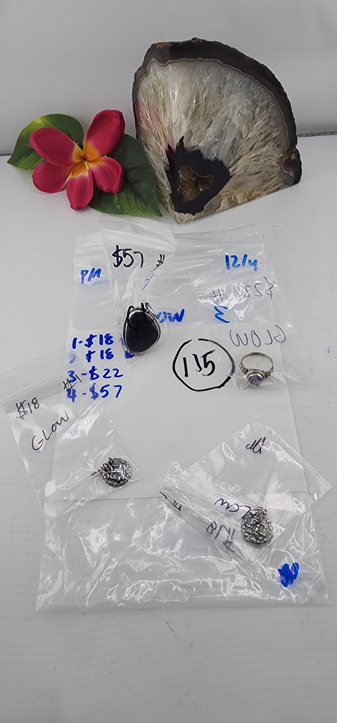PM SHOW 48HR - RESERVED FOR: GLOW - 12/4/2025 tiktok Live Show - 4 Sterling Silver Items