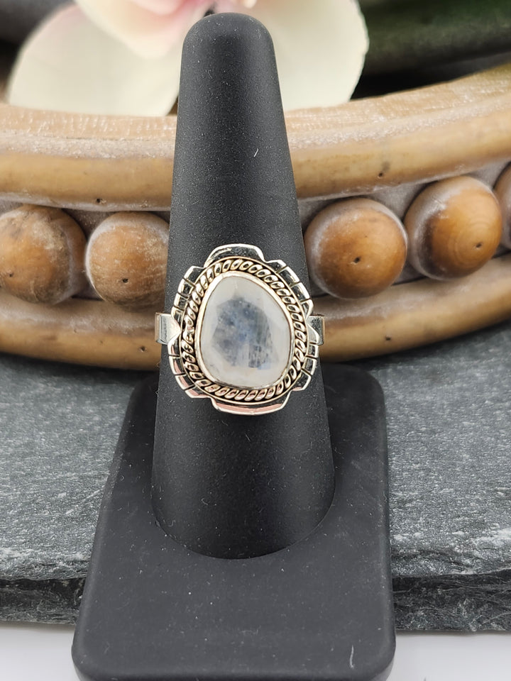 Cut Moonstone Ring Size 9