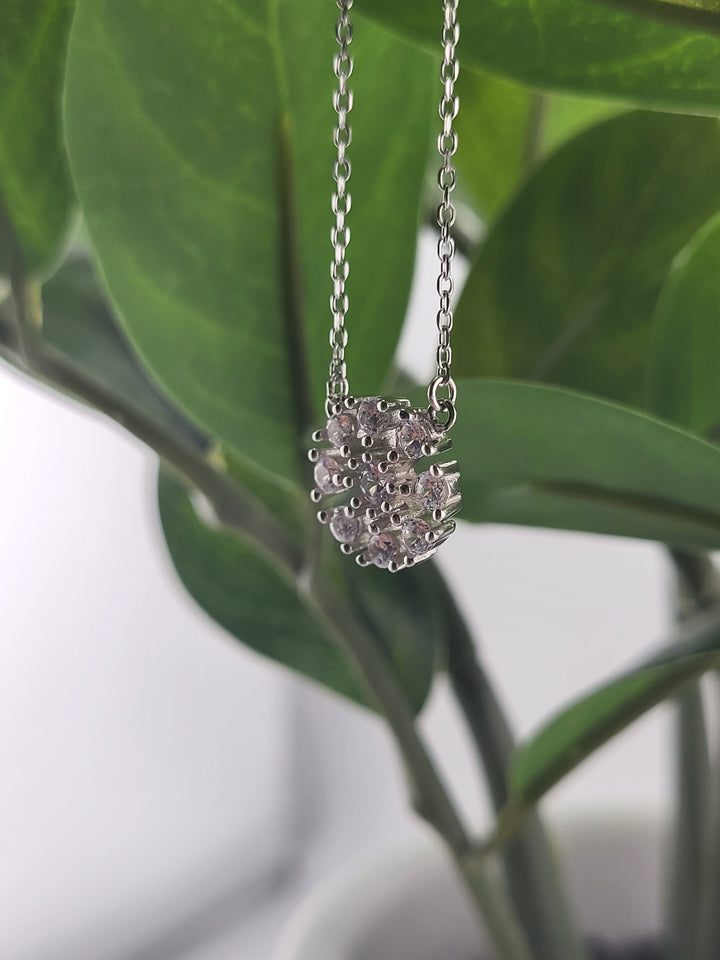 CZ Snowflake Necklace with 18" Adjustable Chain