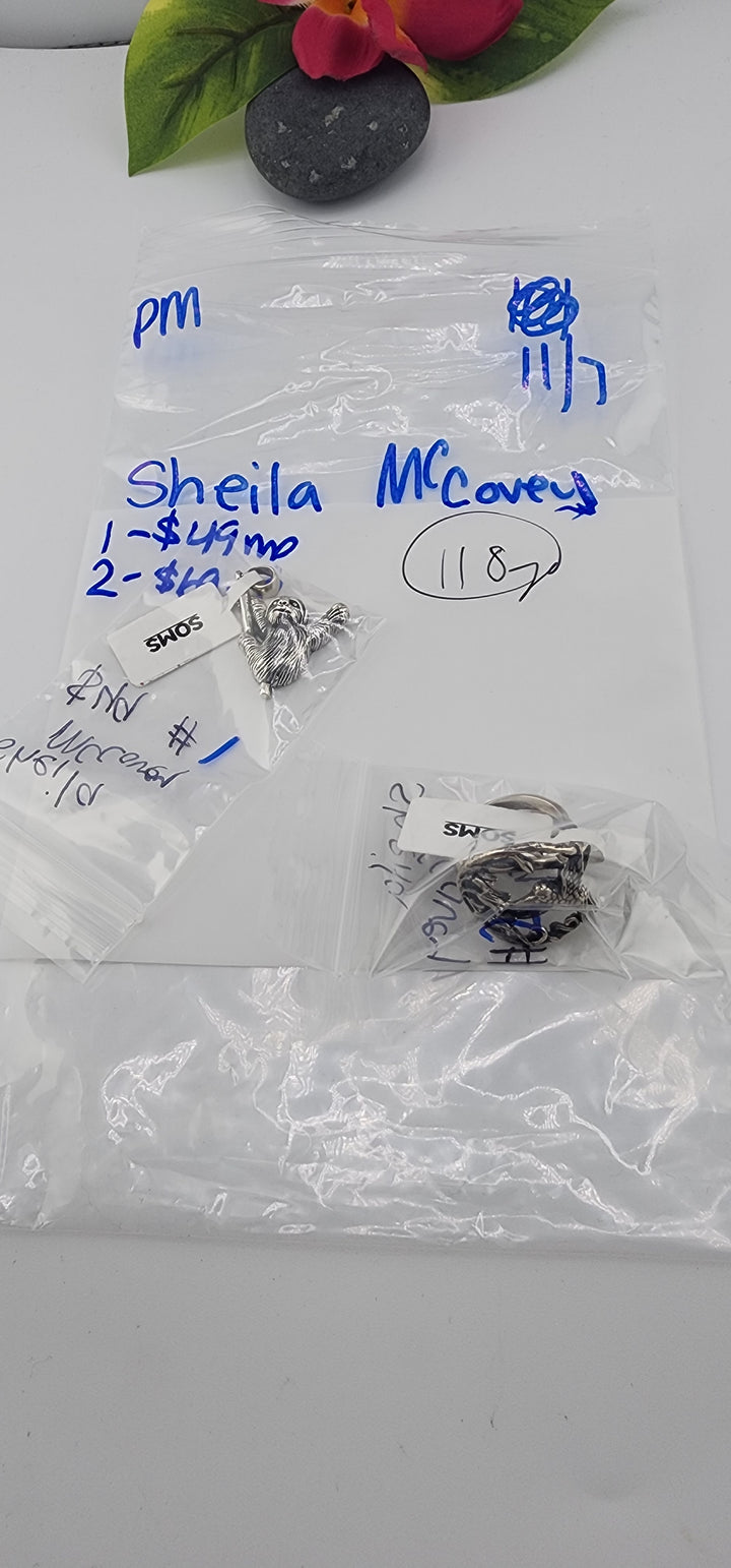 PM SHOW 48HR - RESERVED FOR: Sheila McCovey - 11/2/2025 tiktok Live Show - 2 Sterling Silver Items
