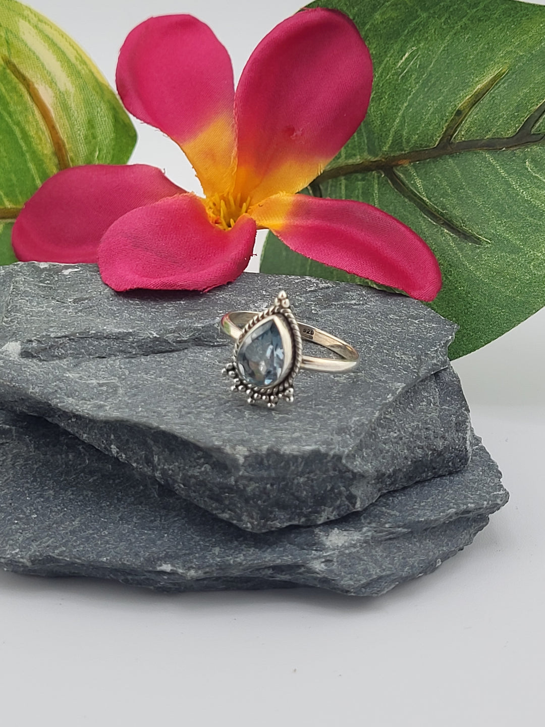 Blue Topaz Ring Size 7