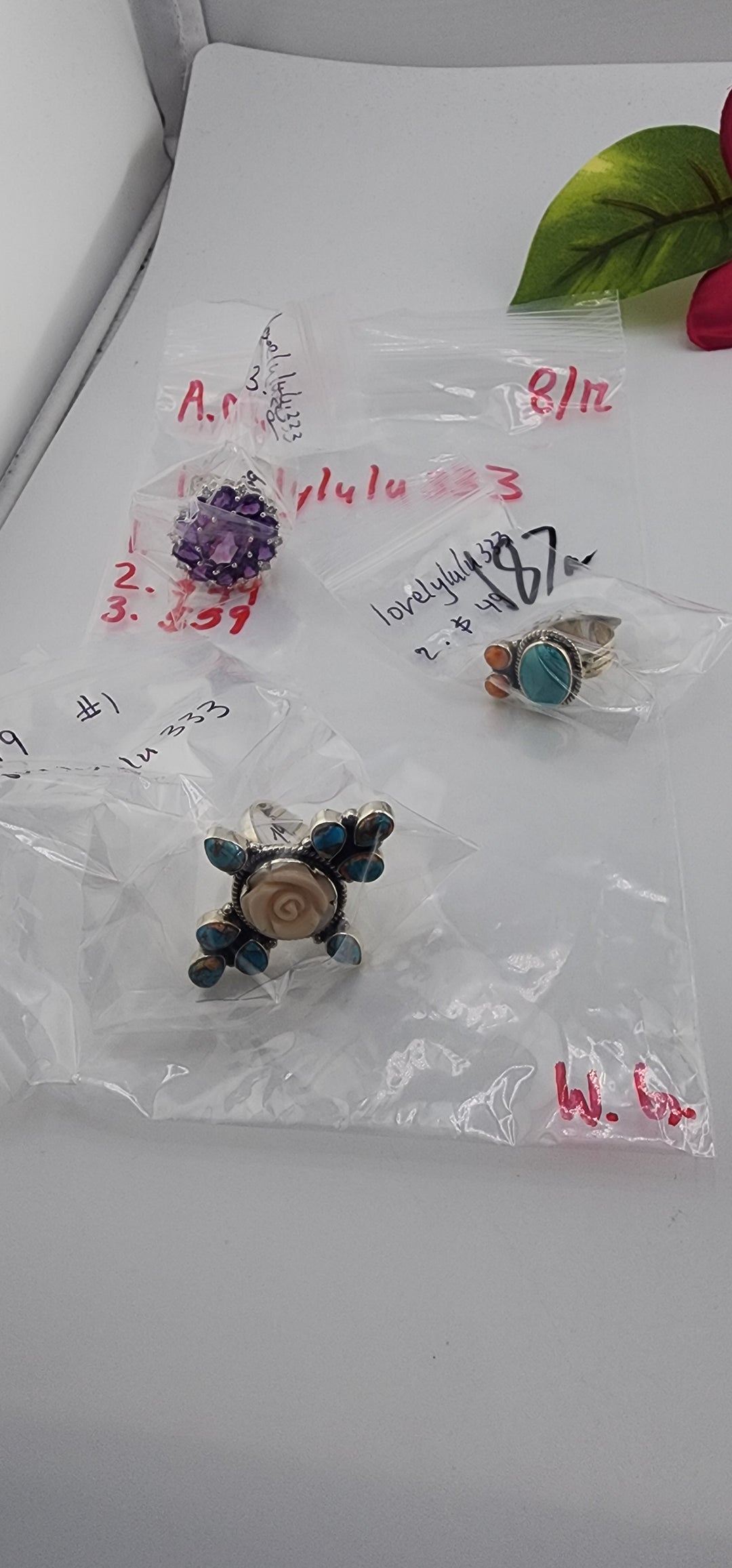 AM SHOW 48HR - RESERVED FOR: lovelylulu333- 8/12/2025 FL tiktok Live Show - 3 Sterling Silver Items