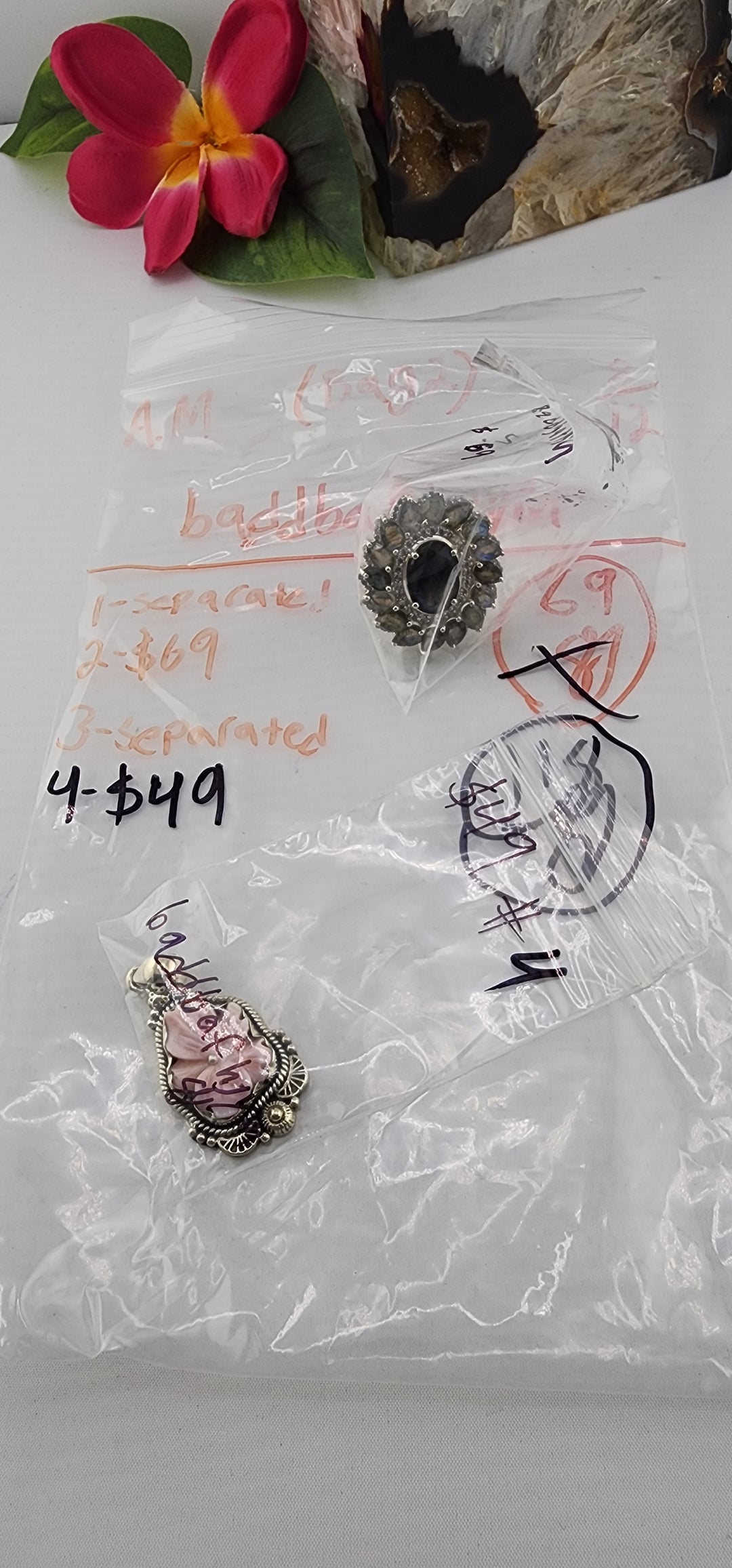 AM SHOW 48HR - RESERVED FOR: baddbafhjym (Bag 2)- 8/12/2025 FL tiktok Live Show - 2 Sterling Silver Items