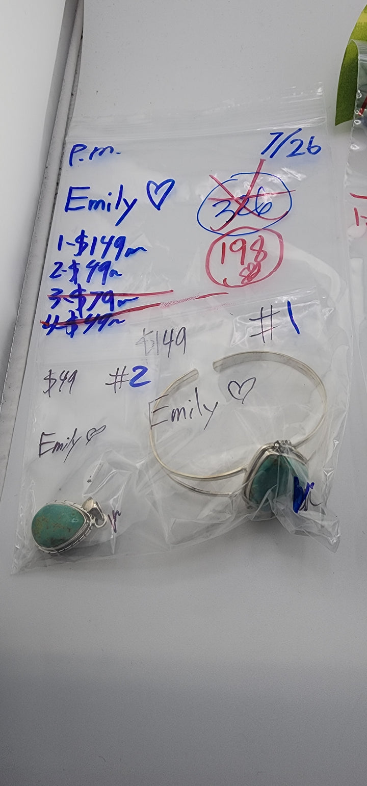 PM SHOW 24HR - RESERVED FOR: Emily💚  - 7/26/2025 FL tiktok Live Show - 2 Sterling Silver Items