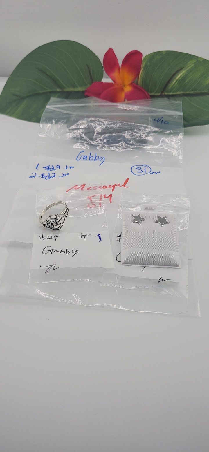 RESERVED FOR: Gabby-4/10/2025 tiktok Live Show -2 Sterling Silver Items