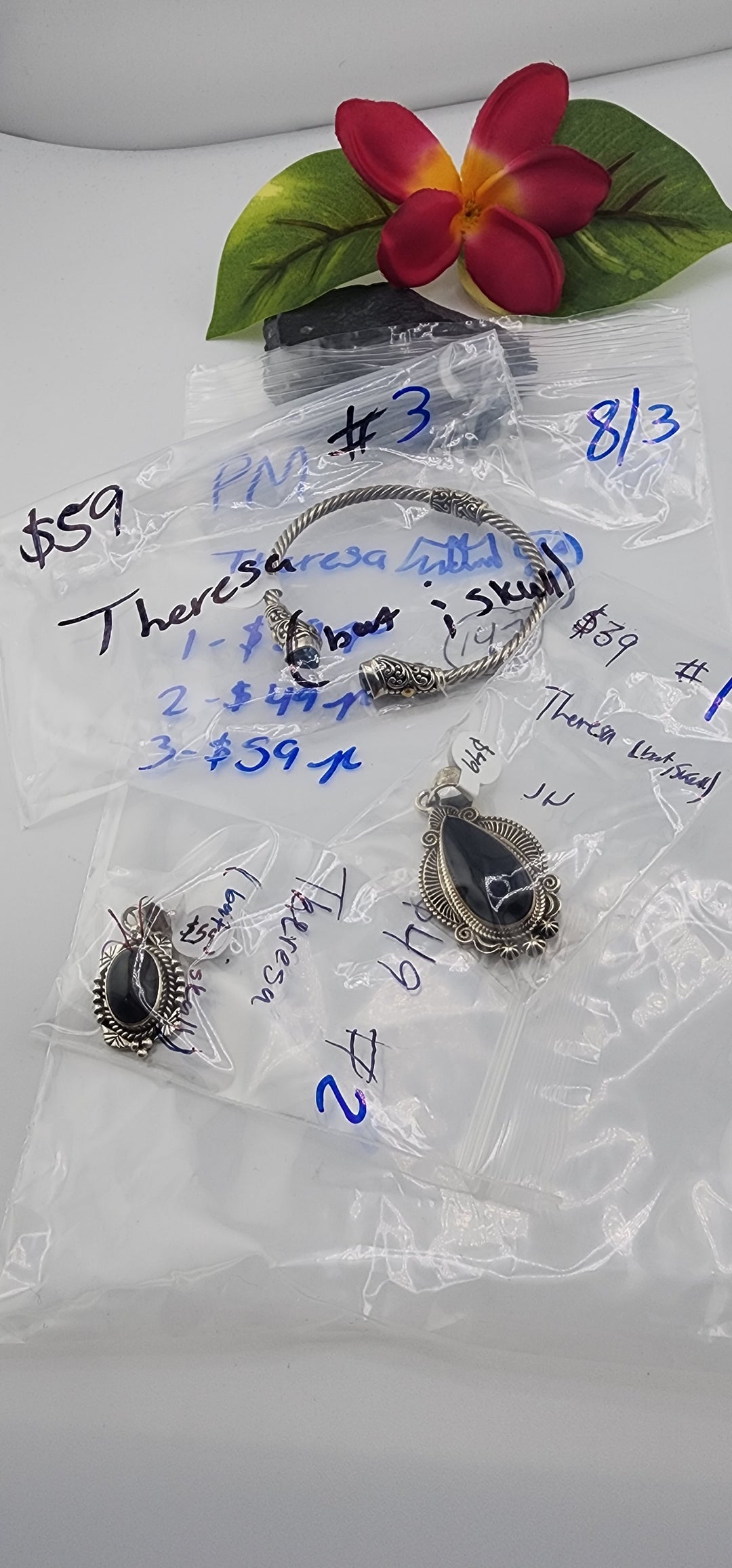 PM SHOW 48HR - RESERVED FOR:   Theresa🦇💀- 8/3/2025 FL tiktok Live Show -3  Sterling Silver Items