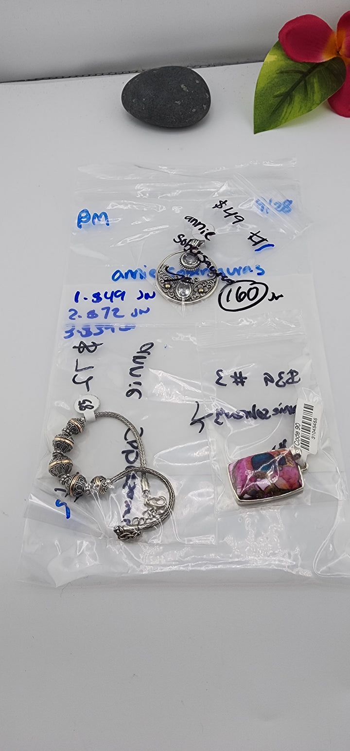 PM SHOW 48HR - RESERVED FOR:  annie sobersaurus- 9/28/2025 FL tiktok Live Show -3 Sterling Silver Items