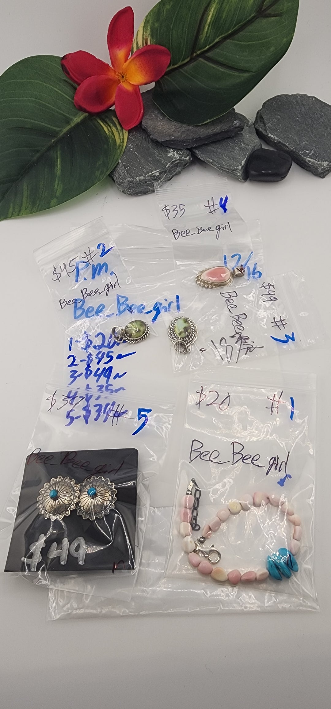 PM SHOW 48HR - RESERVED FOR: Bee_Bee_girl - 12/16/2025 tiktok Live Show - 5 Sterling Silver Items
