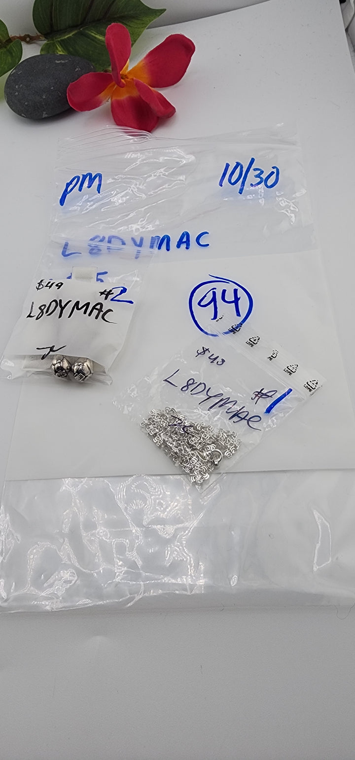 PM SHOW 48HR - RESERVED FOR: L8DYMAC - 10/30/2025 FL tiktok Live Show - 2 Sterling Silver Items