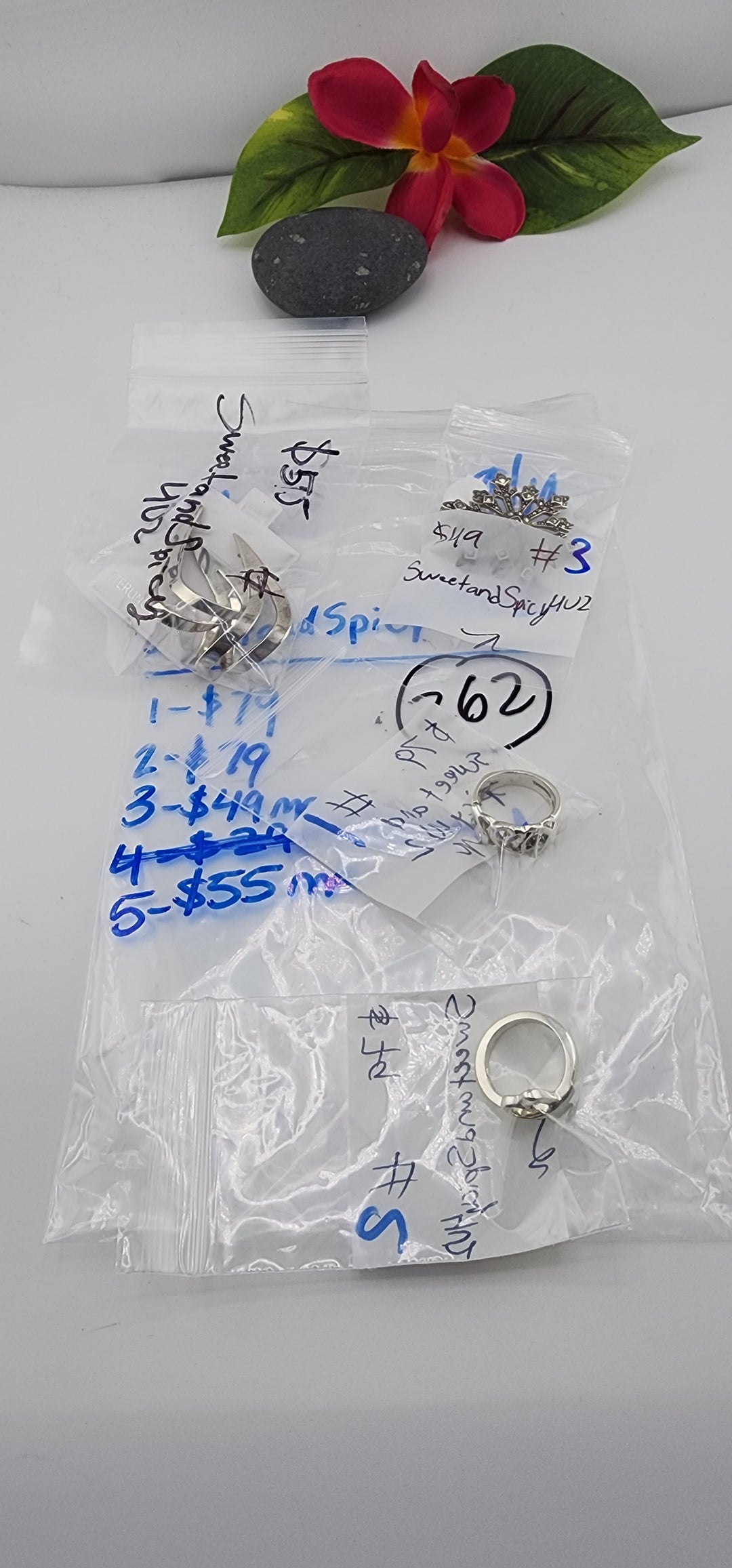 PM SHOW 48HR - RESERVED FOR: sweetandspicy4u2 - 9/19/2025 FL tiktok Live Show - 4 Sterling Silver Items