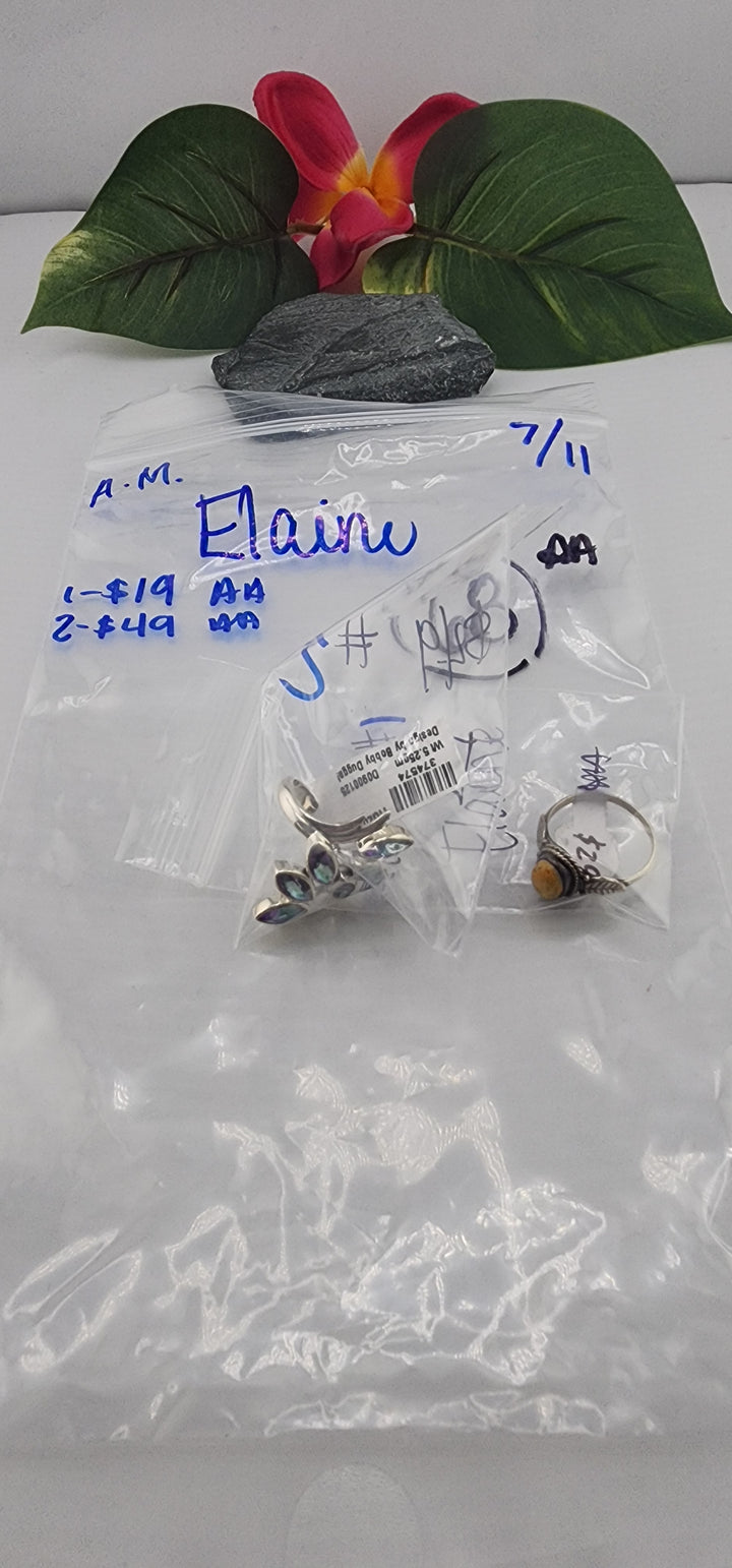 AM SHOW 48HR - RESERVED FOR:  Elaine - 7/11/2025 FL tiktok Live Show - 2  Sterling Silver Items