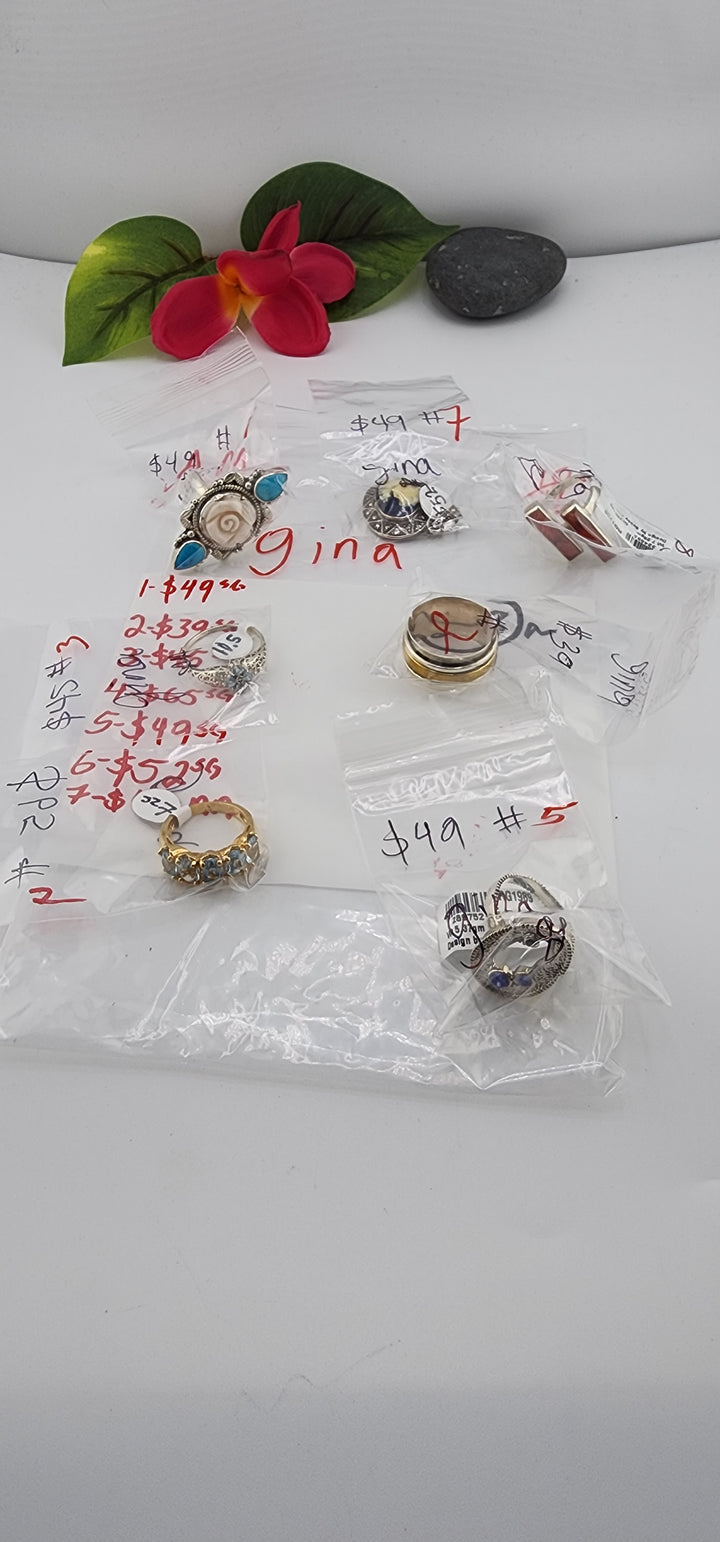 AM SHOW 48HR RESERVED FOR: gina - 10/16/2025 FL tiktok Live Show - 7 Sterling Silver Items