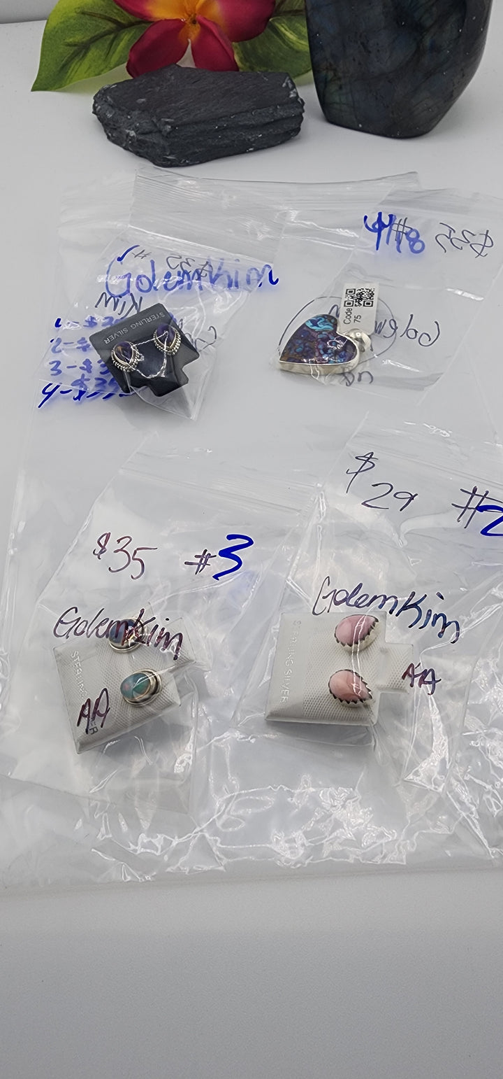 RESERVED FOR: GolemKim - 6/18/2025 tiktok Reservation Live Show - 4 Sterling Silver Items