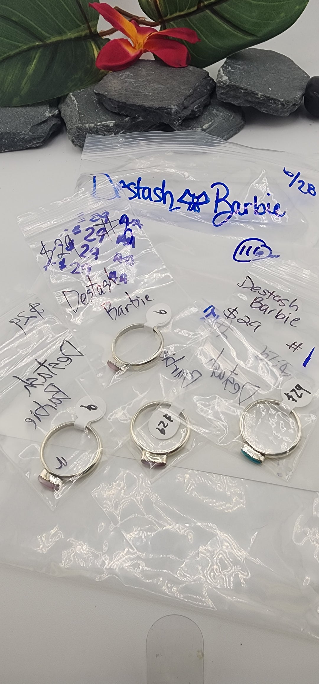 48HR - RESERVED FOR: Destash🎀Barbie - 6/28/2025 FL tiktok Live Show -4  Sterling Silver Items