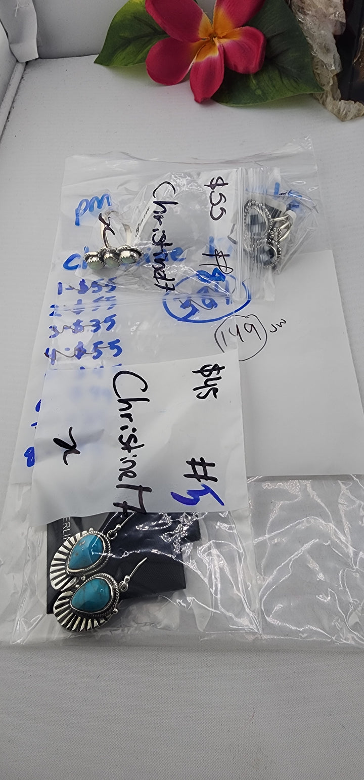 PM SHOW 48HR - RESERVED FOR: Christine17 - 12/5/2025 tiktok Live Show - 3 Sterling Silver Items