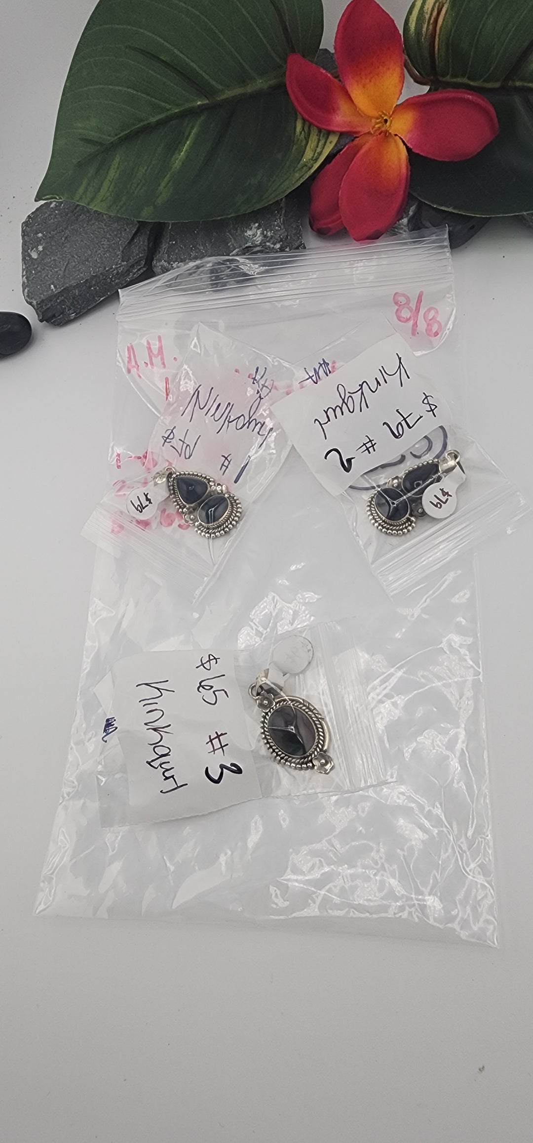 AM SHOW 48HR - RESERVED FOR: kinkgurl - 8/8/2025 FL tiktok Live Show - 3 Sterling Silver Items