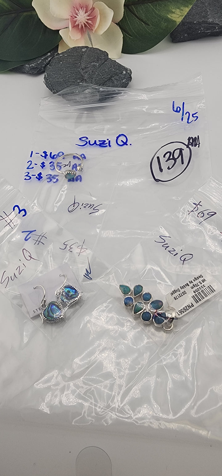 RESERVED FOR: SuziQ - 6/25/2025 tiktok Reservation Live Show - 3 Sterling Silver Items