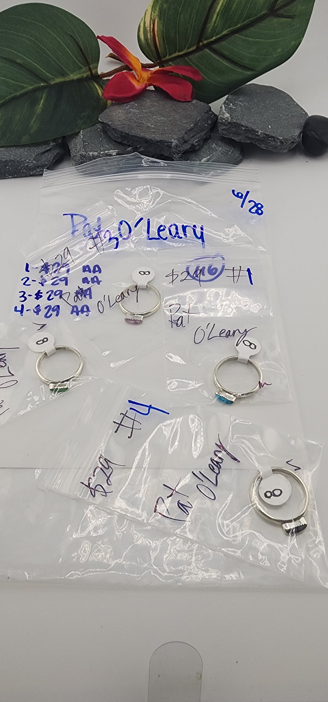 48HR - RESERVED FOR: Pat O'Leary - 6/28/2025 FL tiktok Live Show -4  Sterling Silver Items