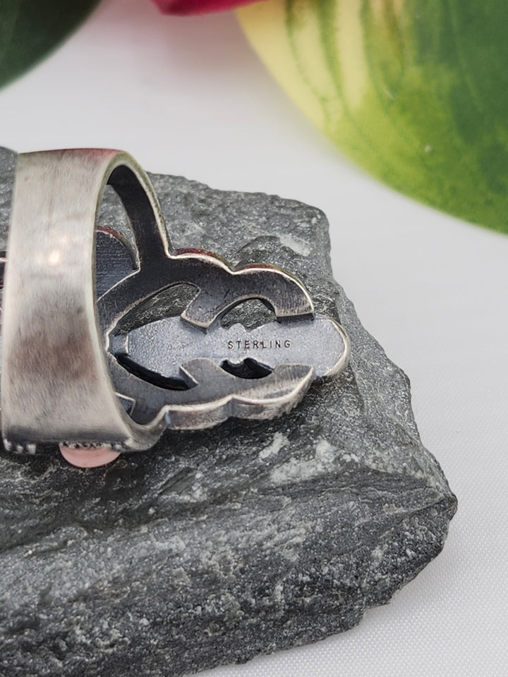 Queen Conch Shell and 925 Sterling Silver Ring - Size 9