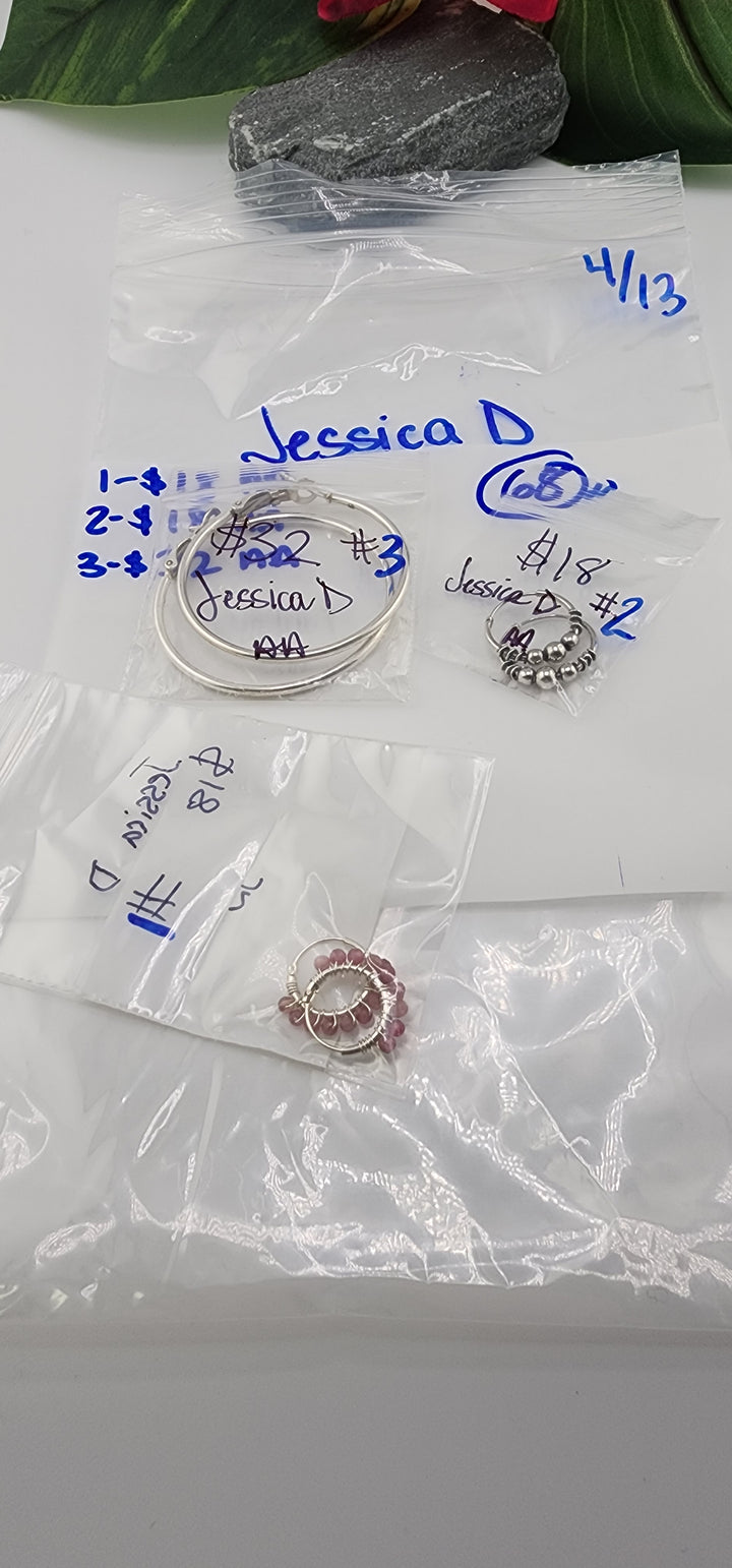 RESERVED FOR: Jessica D- 4/13/2025 tiktok Live Show - 3 Sterling Silver Items