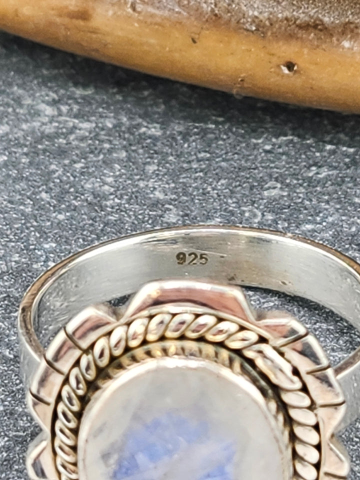 Cut Moonstone Ring Size 9