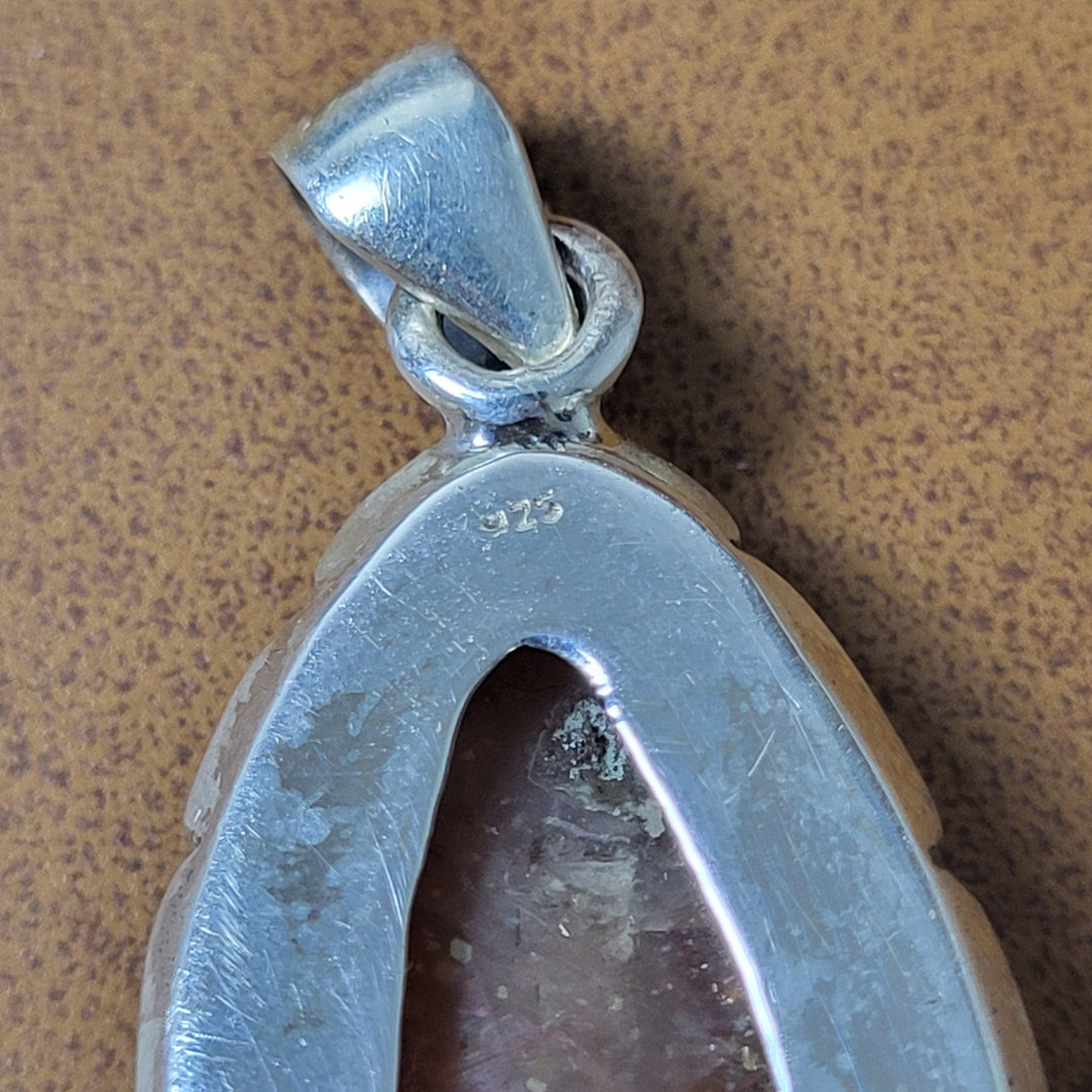 Natural Sunstone 925 Sterling Silver Pendant