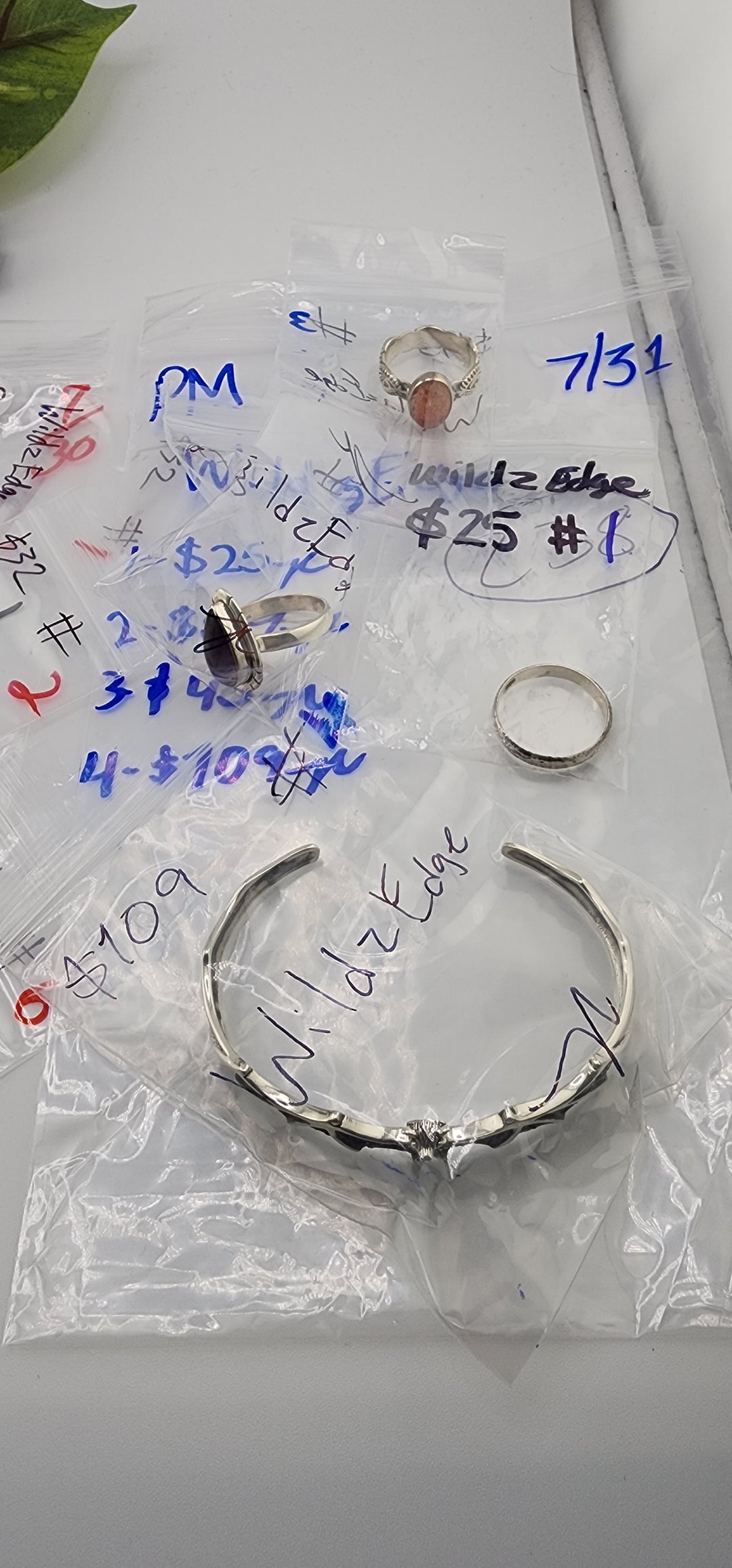 PM SHOW 48HR - RESERVED FOR:  Wildzedge - 7/31/2025 FL tiktok Live Show - 4 Sterling Silver Items