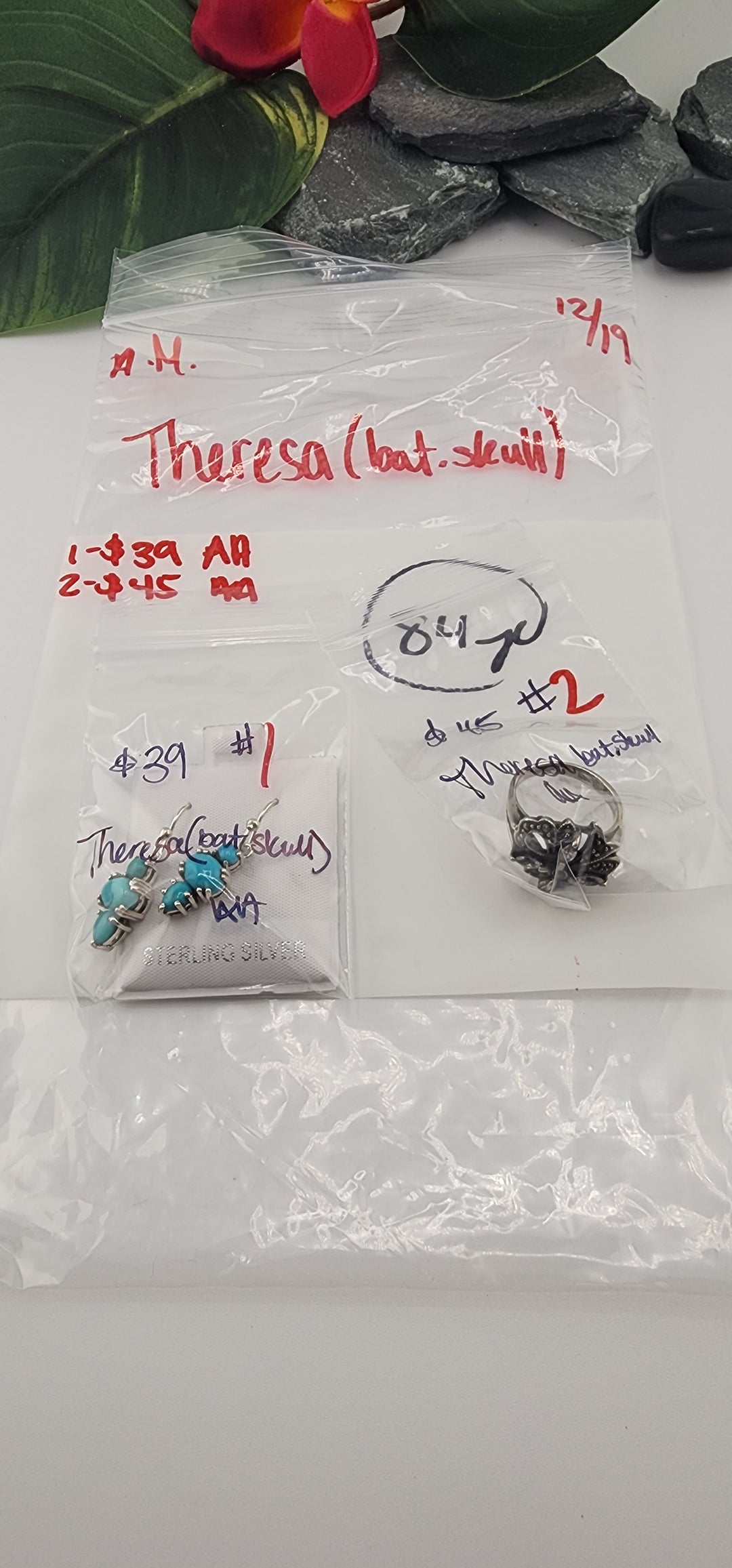 AM SHOW 48HR RESERVED FOR: Theresa 🦇💀- 12/19/2025 FL tiktok Live Show - 2 Sterling Silver Items