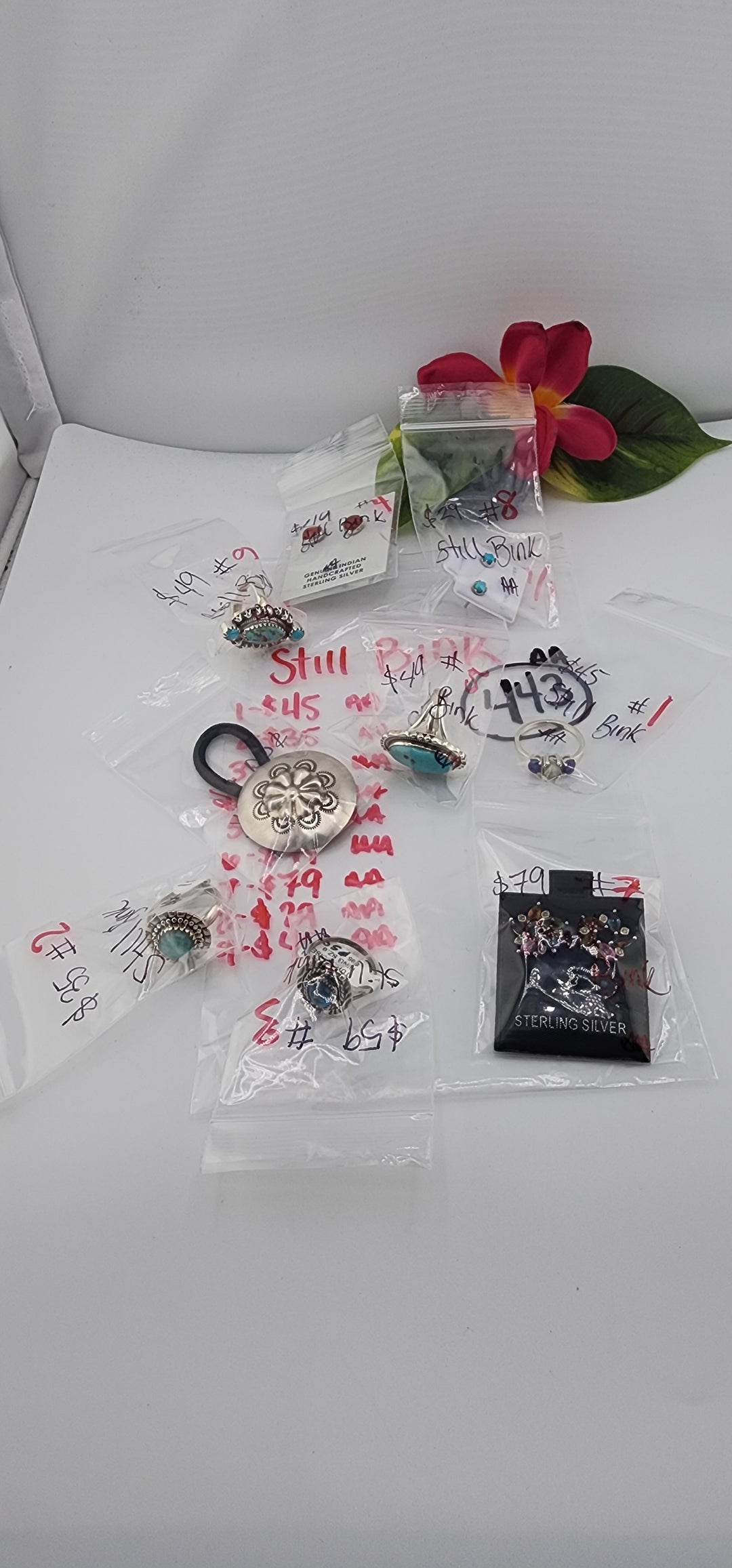 AM SHOW 48HR - RESERVED FOR: Still Bink - 9/1/2025 FL tiktok Live Show - 9 Sterling Silver Items