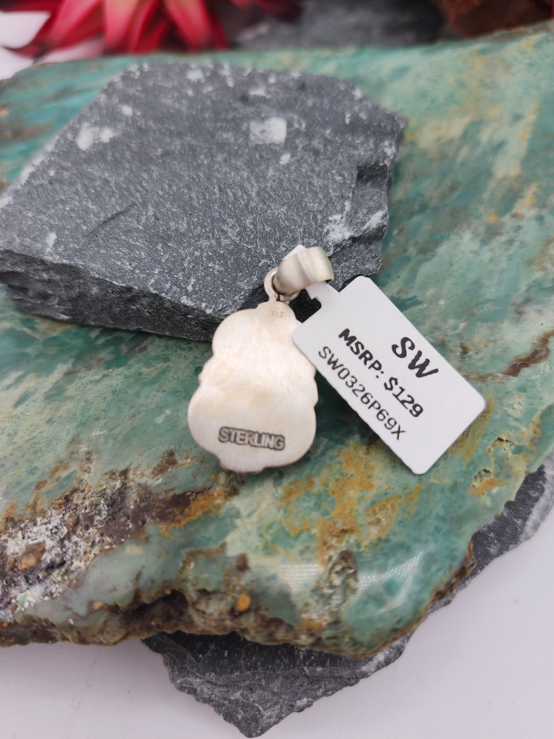 Southwest 925 Sterling Silver Palomino Turquoise Pendant