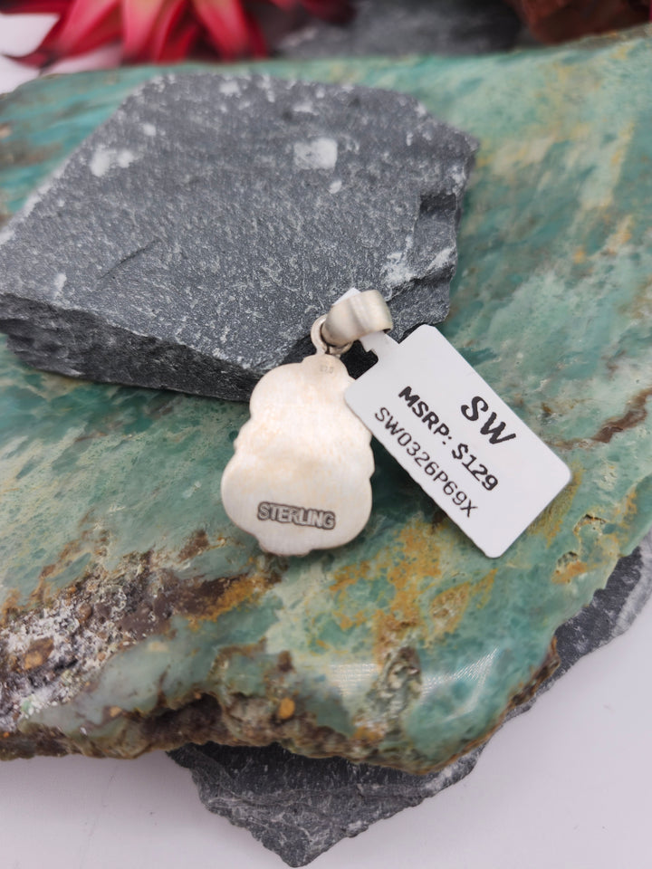Southwest 925 Sterling Silver Palomino Turquoise Pendant