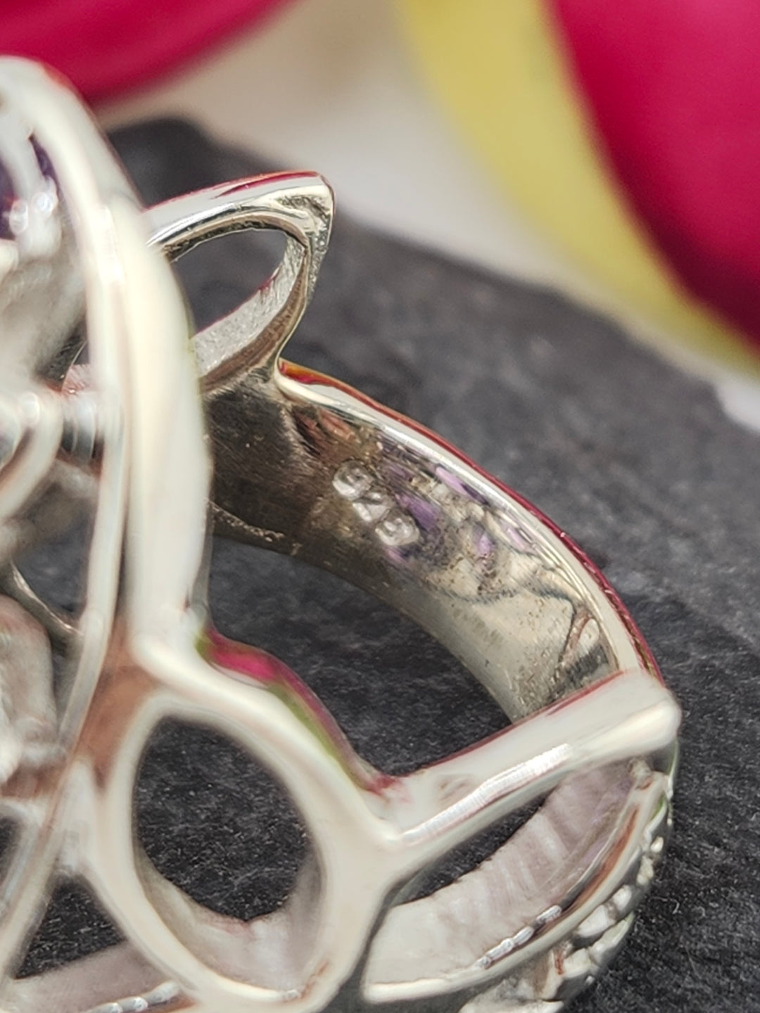 Cluster Amethyst Ring Size 8