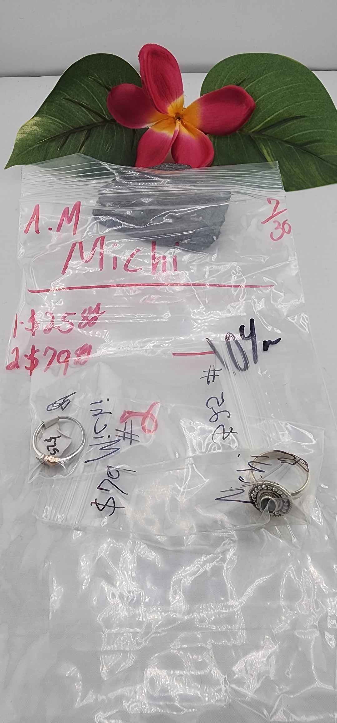AM SHOW 48HR - RESERVED FOR: Michi - 7/30/2025 FL tiktok Live Show - 2 Sterling Silver Items